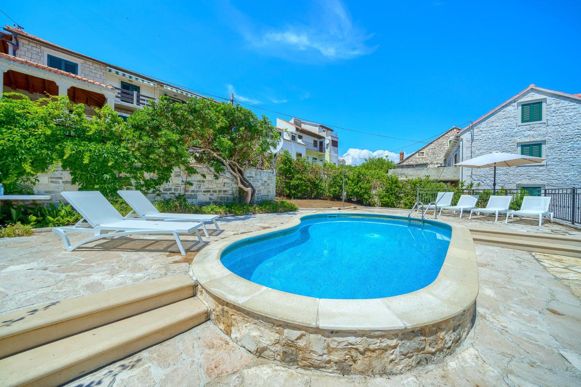 Villa Bonaca Perfect Location For A Holiday With Friends Or Family, Heated Pool Sumartin Exterior photo