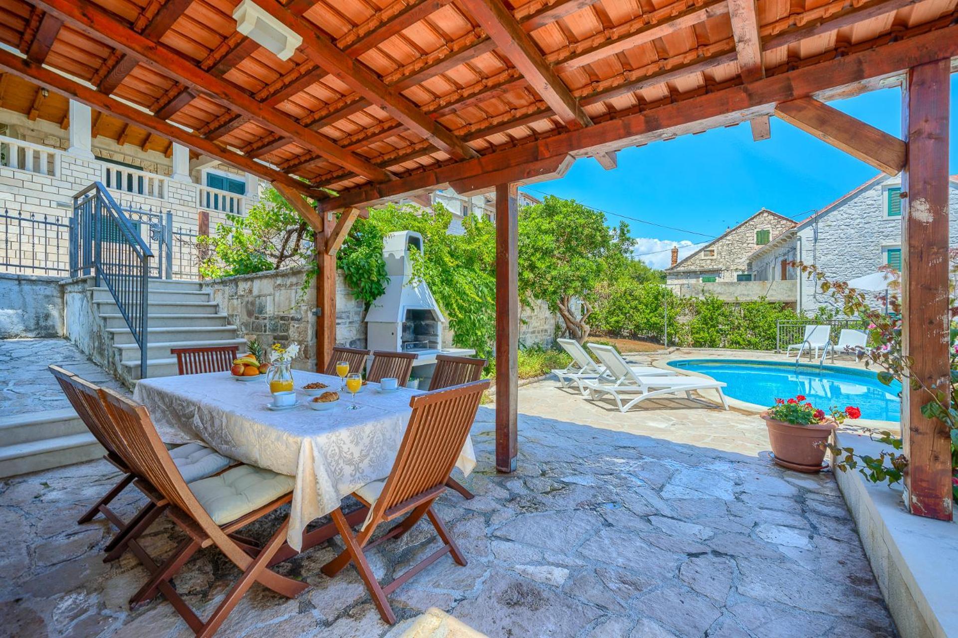 Villa Bonaca Perfect Location For A Holiday With Friends Or Family, Heated Pool Sumartin Exterior photo